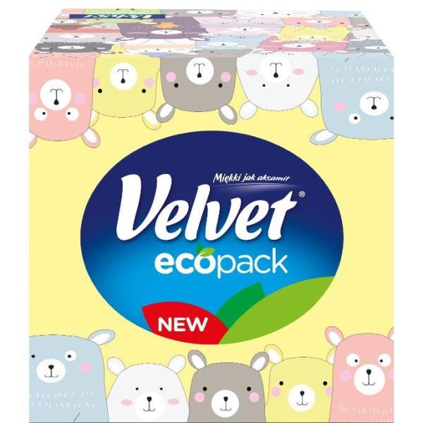 Velvet chusteczki trzywarstwowe Style 56 sztuk Kartonik
